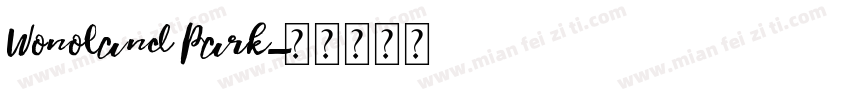 Wonoland Park字体转换